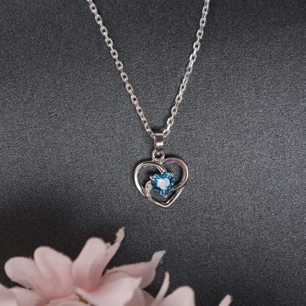 CLARA 925 Sterling Silver Heart Pendant Necklace | with or Without Chain | Gift for Women and Girls - Image 5