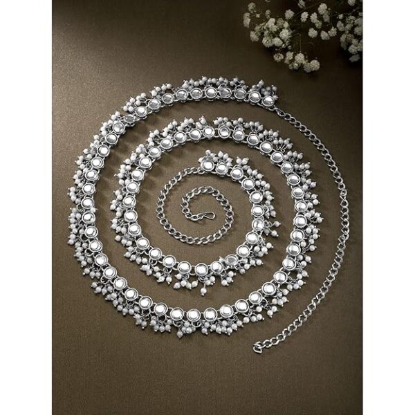 Peora Kundan Faux Pearl Traditional Jewelry Set Gift for Women - Image 5