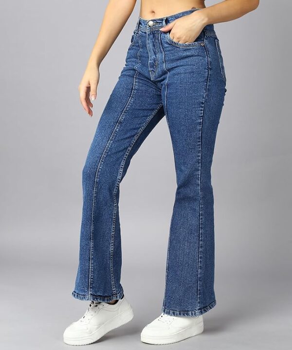 Nifty Women's Denim Wide Leg Jeans - Image 4