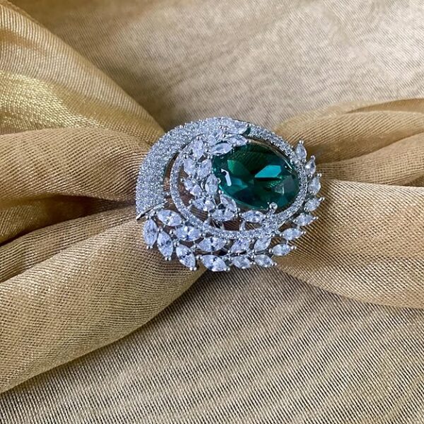 I Jewels Valentines Special Stylish Latest Fashion American Diamond Cubic Zirconia Adjustable Brass Finger Ring For Women/Girls (FL247) - Image 6